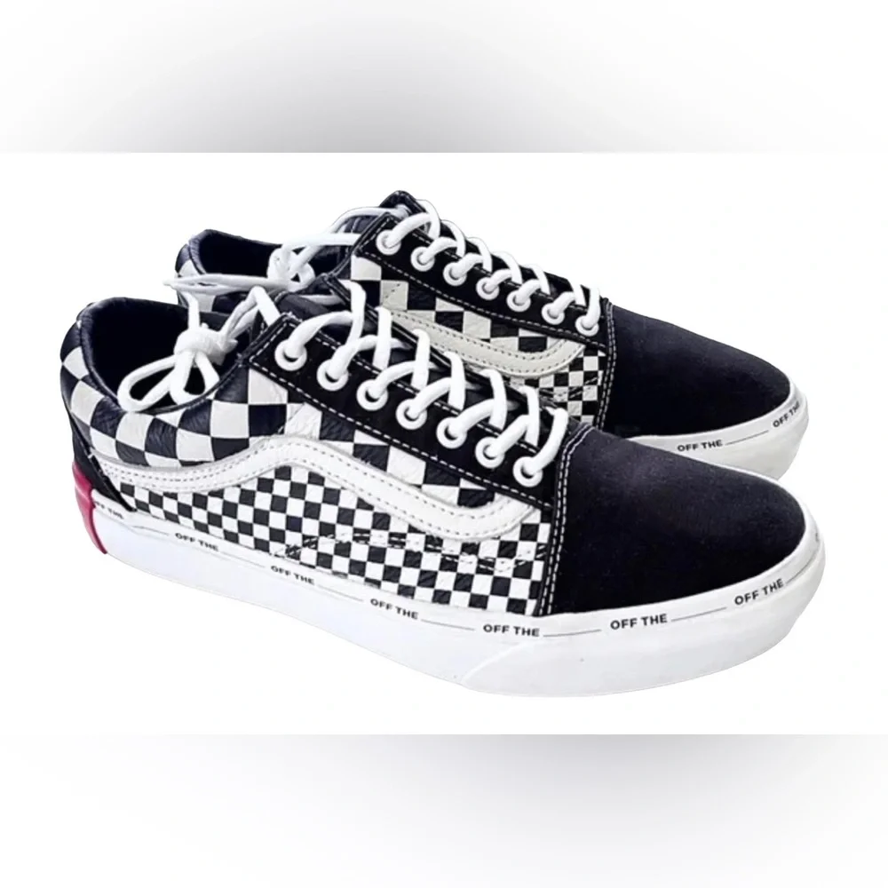 Rare style! UNISEX Mens 8.5 women 10 Vans Off The Wall Checkered Leather Canvas